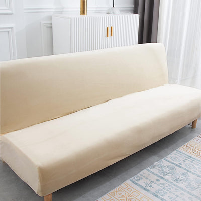 Mingfuxin Armlose Schlafsofabezüge, Stretch-Samt Futon Couchbezug Dicke weiche gemütliche Sofa Schon