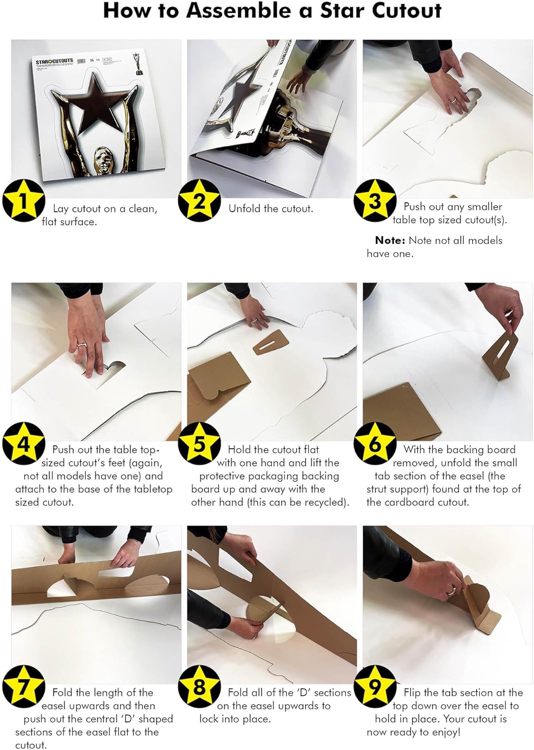 Star Cutouts Pappaufsteller von Nathan Chippendale, Nathan