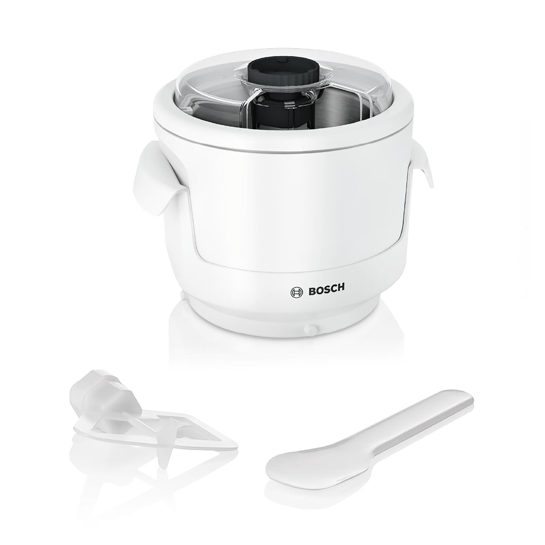 Bosch Eisbereiter, MUZ9EB1, 550ml Eis, selbstgemachtes Eis, Sorbet und Frozen Yoghurt, weiss, passen