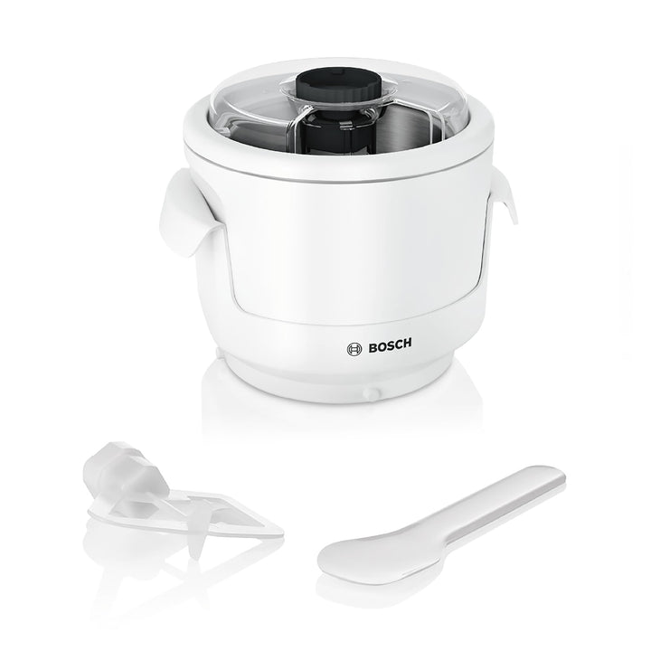 Bosch Eisbereiter, MUZ9EB1, 550ml Eis, selbstgemachtes Eis, Sorbet und Frozen Yoghurt, weiss, passen