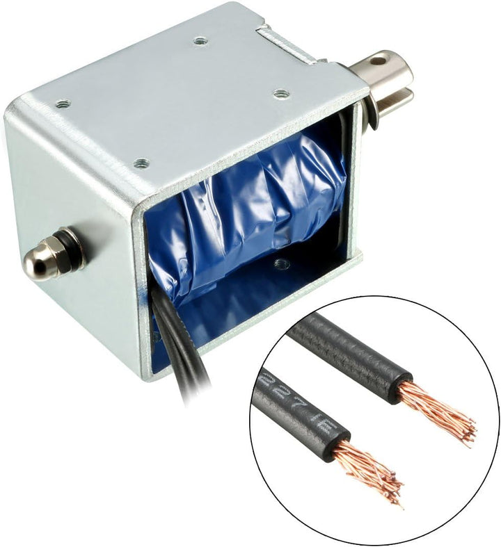 sourcing map DC 12V 360mA 60N 10mm Ziehen Drücken Typ Linie Bewegung Magnet Elektromagnet DE de