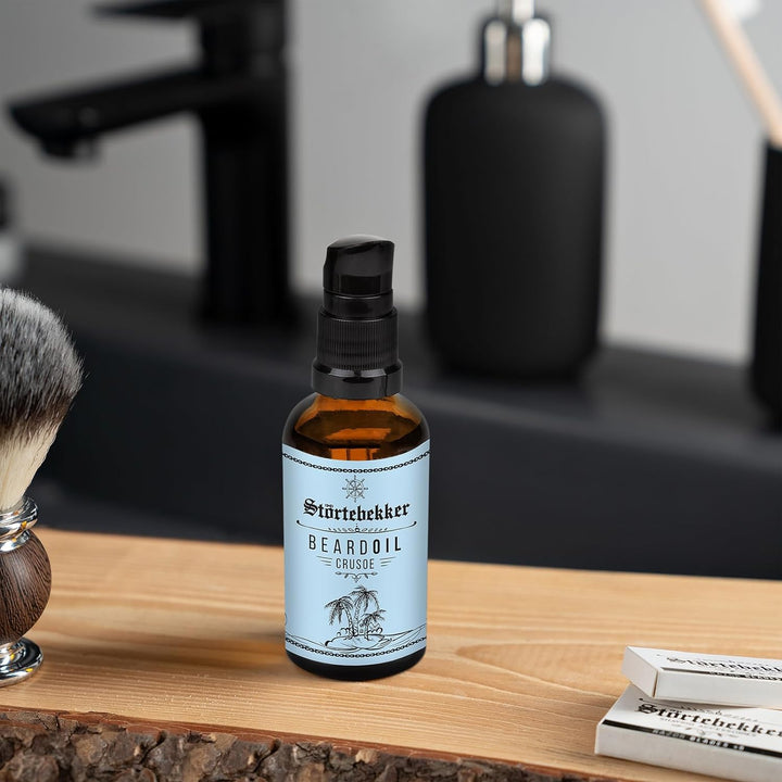 Störtebekker® Premium Bartöl Crusoe - tägliche Bartpflege für 3-Tage-Bart bis Vollbart - 50ml Beard