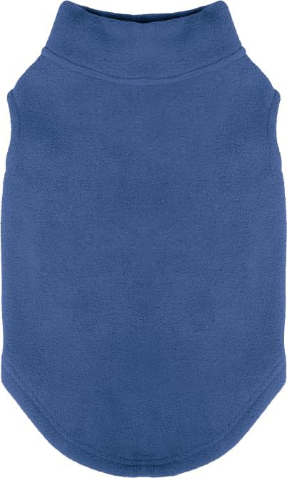 Gooby - Stretch Fleece Weste Pullover Fleece Weste Jacke Pullover für Hunde Stahlblau Grösse S stahl