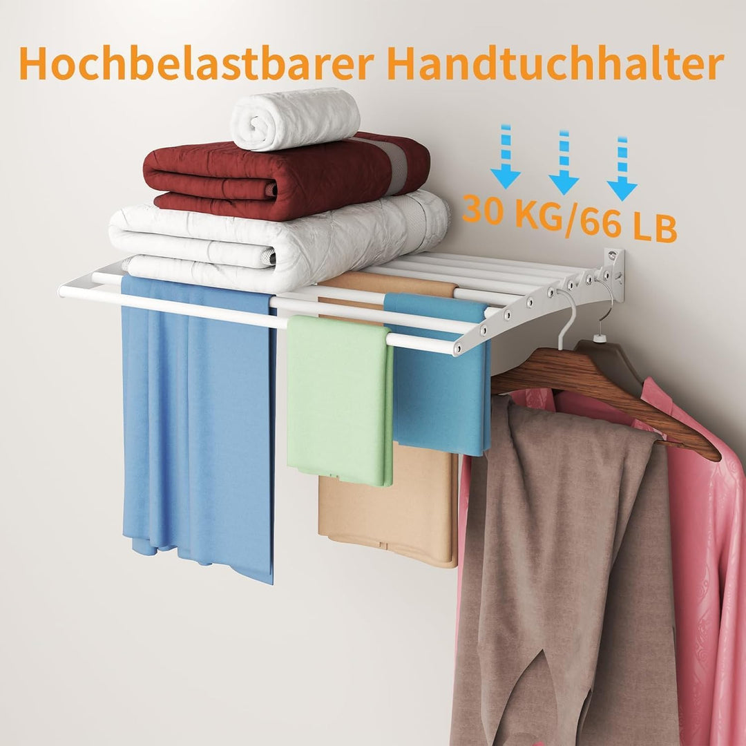Innotic Wäscheständer Wandmontage Klappbar, Platzsparend, 60cm | Rostfrei, Wasserdicht, Wandwäschetr