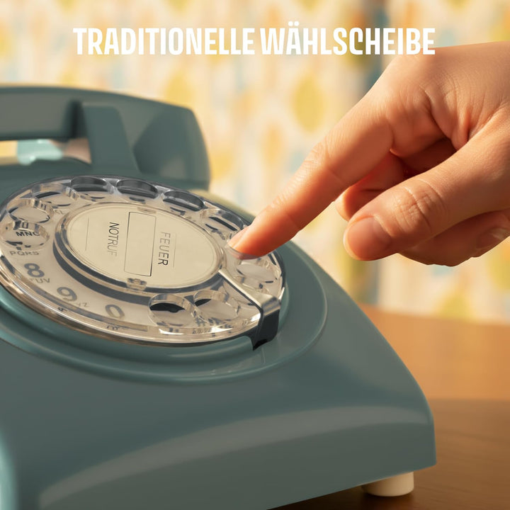 Retro Telefon Wählscheibe/Festnetztelefon Retro/Telefon mit Schnur/Telefon mit Wählscheibe/Telefon R