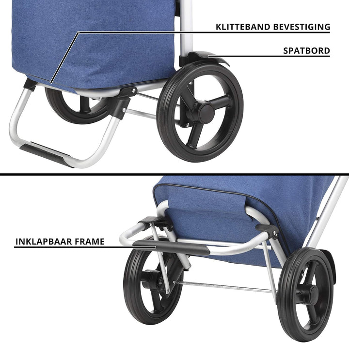 Shoppingcruiser Allround Einkaufstrolley mit Kühlfach 41ltr, klappbar, Einkaufswagen abnehmbare Tasc