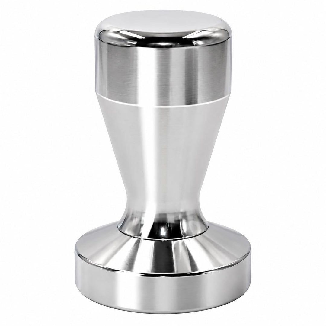 Kaffeestampfer 49 mm Espresso-Stampfer Durchmesser Edelstahl Barista Espresso Bohnenpresse Silber