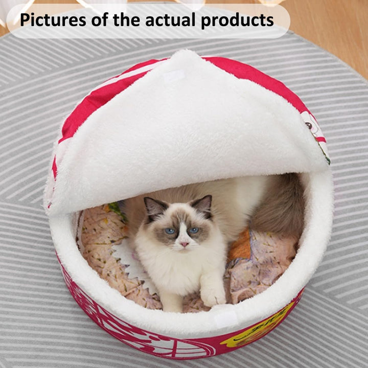 Katzenhöhle, Katzenbetten, Kuschelhöhle für Kätzchen, Bequemer Schlafplatz für Katzen Welpen, Plüsch