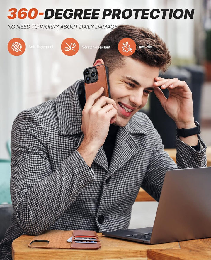 OCASE Abnehmbare Hülle iPhone 14 Pro Max Handyhülle 5G[Magnetische Hülle] [Kabelloses Laden] [Displa