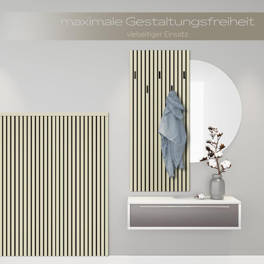 HEXIM Akustikpaneele 4 Stück 138,5x60cm Holz Comfort - flexible Holzpaneele Platten Lamellenwand Hol