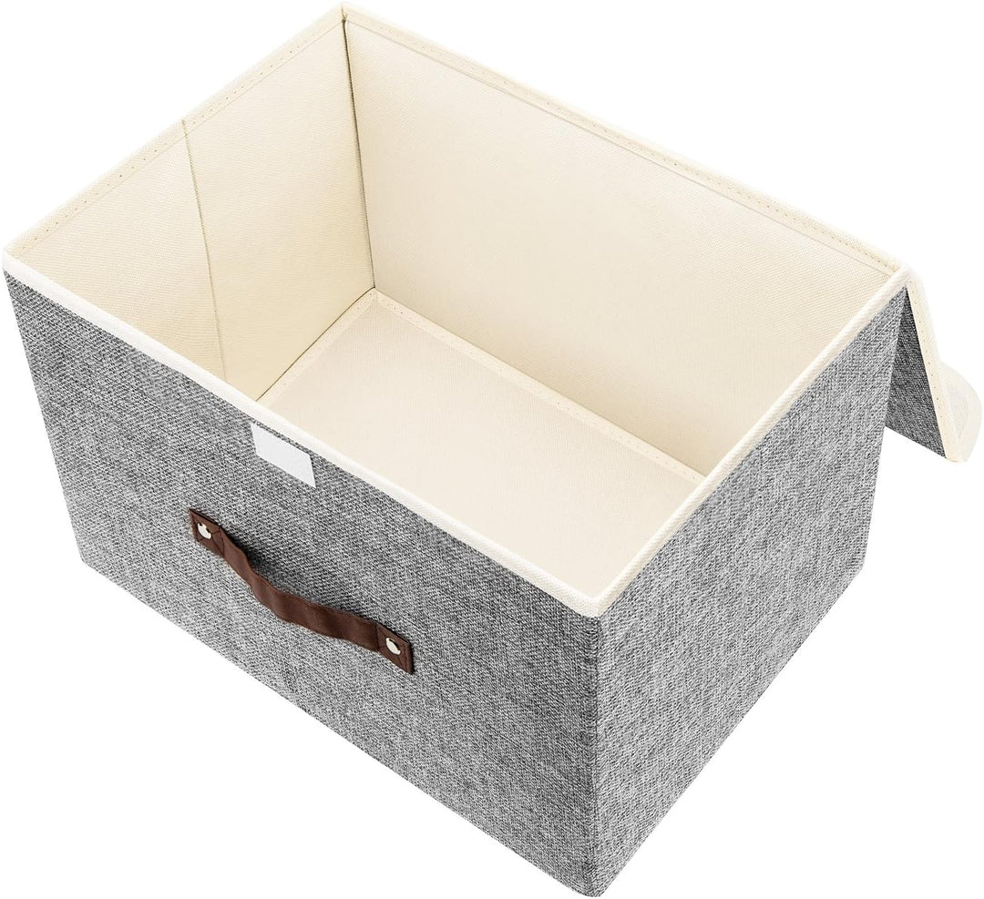 TYEERS Faltbare Aufbewahrungsbox mit Deckel, Stoff, Waschbare, Kisten Aufbewahrung mit Deckel, 38x25