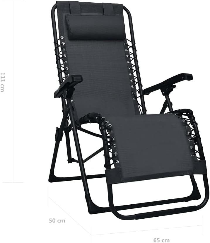 vidaXL Liegestuhl Klappbar Hochlehner Gartenliege Relaxliege Strandliege Liege Gartenmöbel Gartenstu