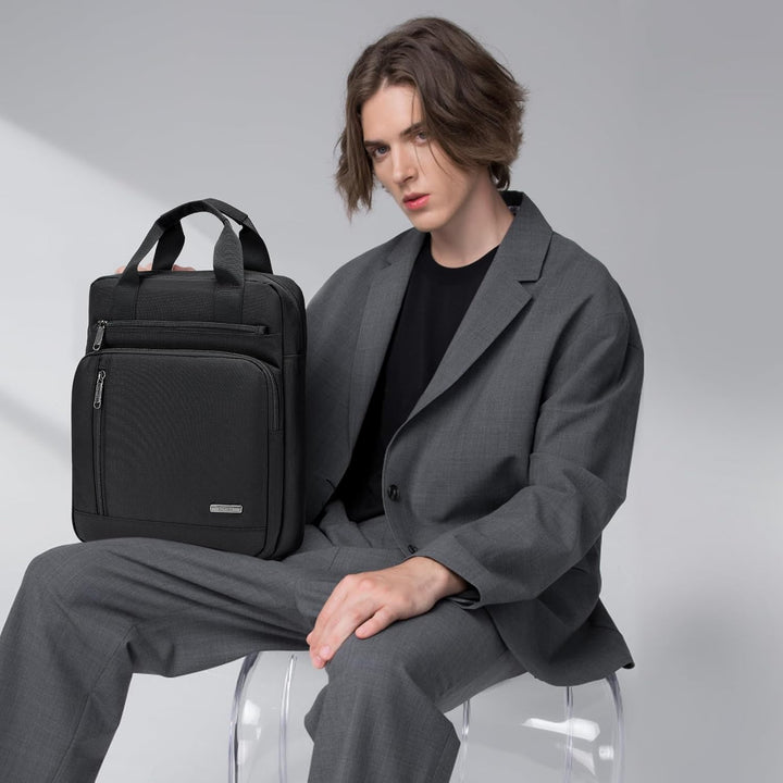SUCIKORIO® Umhängetasche Herren Leder, Multi-Pocket Schultertasche Klein Wasserdicht Sling Crossbody