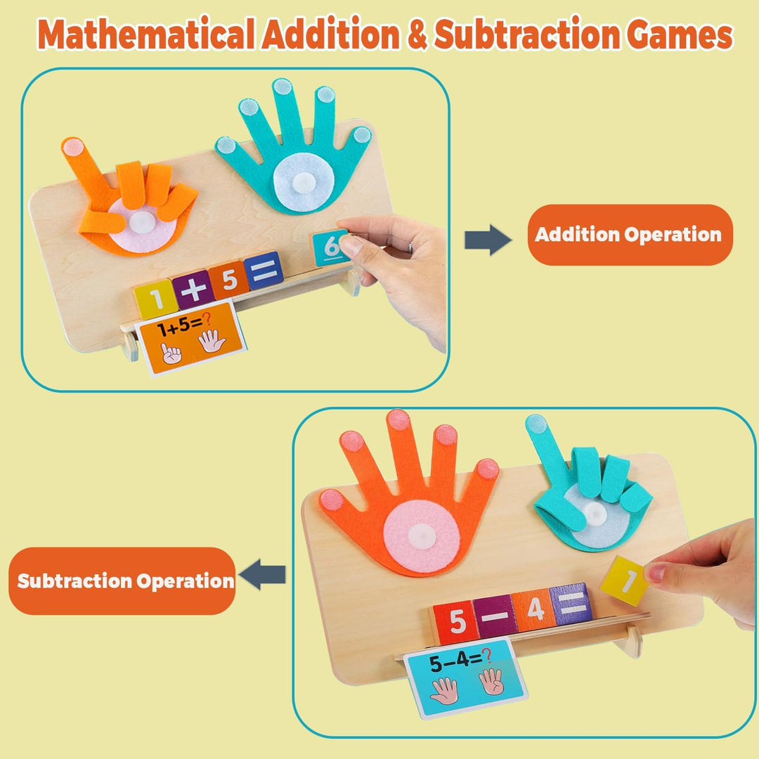 Holz Mathe Spielzeug Zählen Lernen für Kinder,Mathe Montessori Spielzeug Spiele,Lernspiele Kinderspi