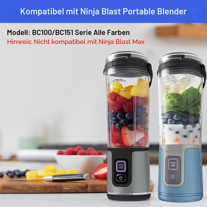 Ersatz-Mixerbecher mit Deckel für Ninja Blast Portable Blender BC100 & BC151 Serie: 510.3 g Blender