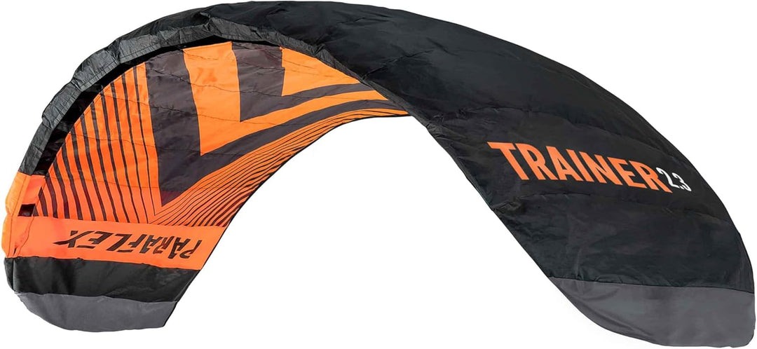 Wolkenstürmer® Paraflex Trainer 3-Leiner Lenkmatte 2.3 schwarz/orange - „Ready to Fly“ Kite Drachen