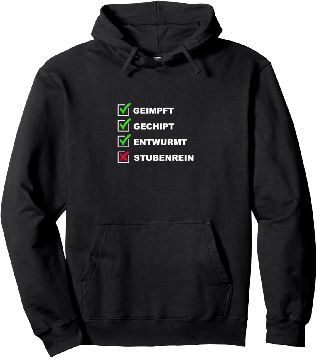 Geimpft gechipt entwurmt Haken Impfen Virus Pullover Hoodie