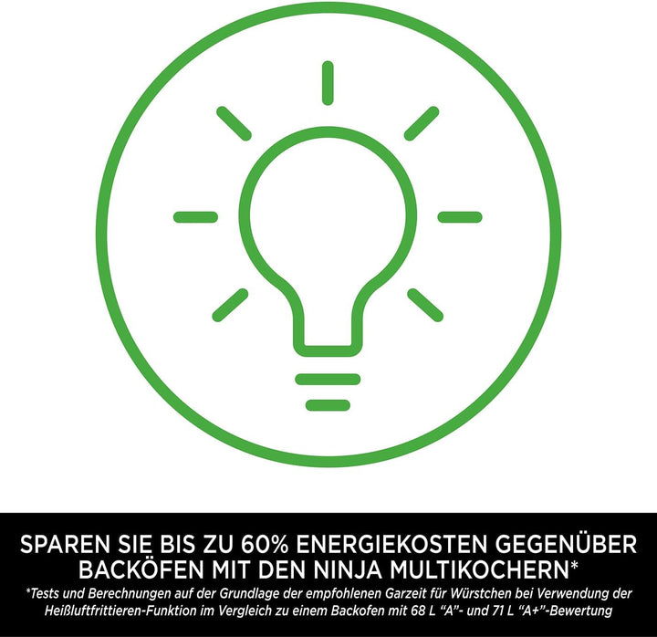 Ninja Foodi MAX 12-in-1 SmartLid-Multikocher [OL650EU], Schnellkochtopf & Heissluftfritteuse, 3 Modi