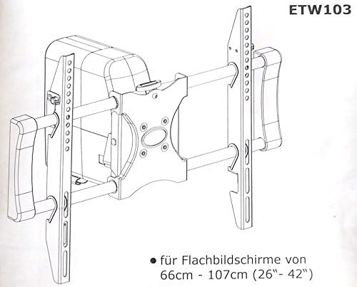 Tronje ETW103 Motor-Wandhalterung elektrische Wand-Halterung für LED LCD Plasma Bildschirme von 26"