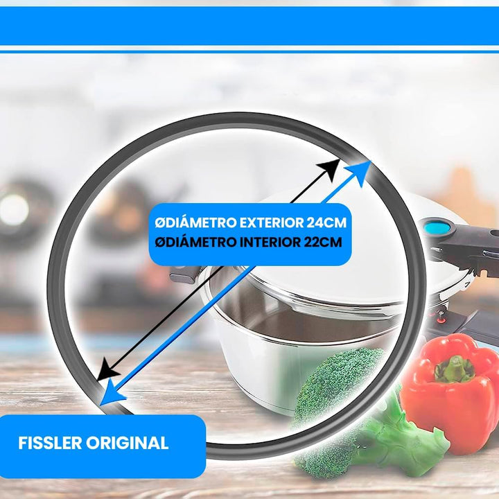 Fissler Dichtungsring 038-667-00-205/0 für Schnellkochtöpfe der Serien Blue-Point, Vitavit Royal, Ma