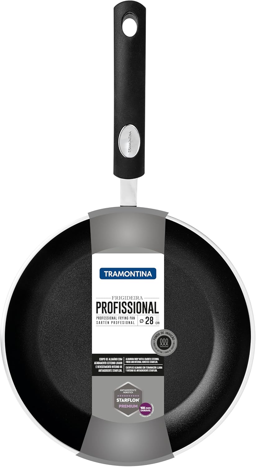 Tramontina Professional 20888-028 Bratpfanne antihaftbeschichtet 28 cm - 2,4 l, Schwarz, 28 cm