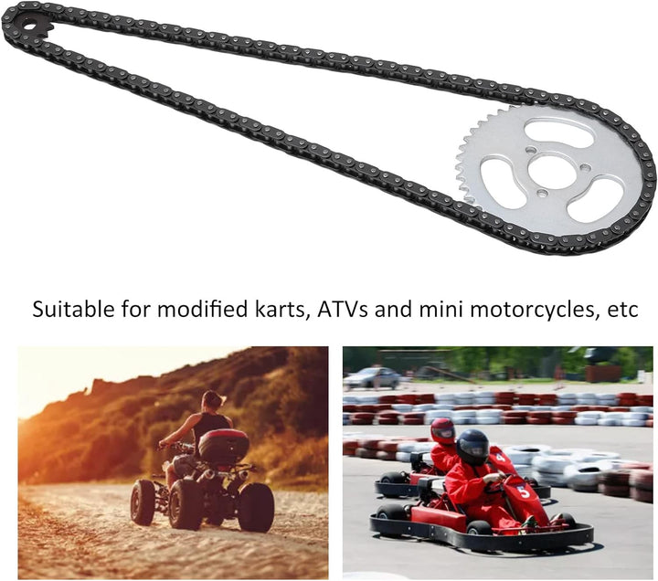 T8F Ritzel Vorne und Hinten, Kettenersatz Hochleistungs-T8F-Getriebekettensatz für Modifizierte Kart