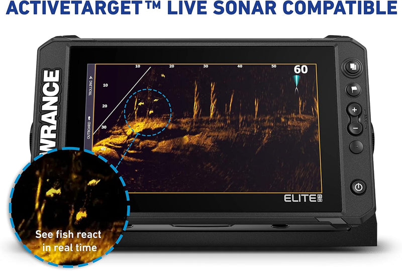 Lowrance Elite FS 9 Fischfinder mit 3-in-1 Active Imaging Wandler, vorgeladen, C-MAP Konturen+Grafik