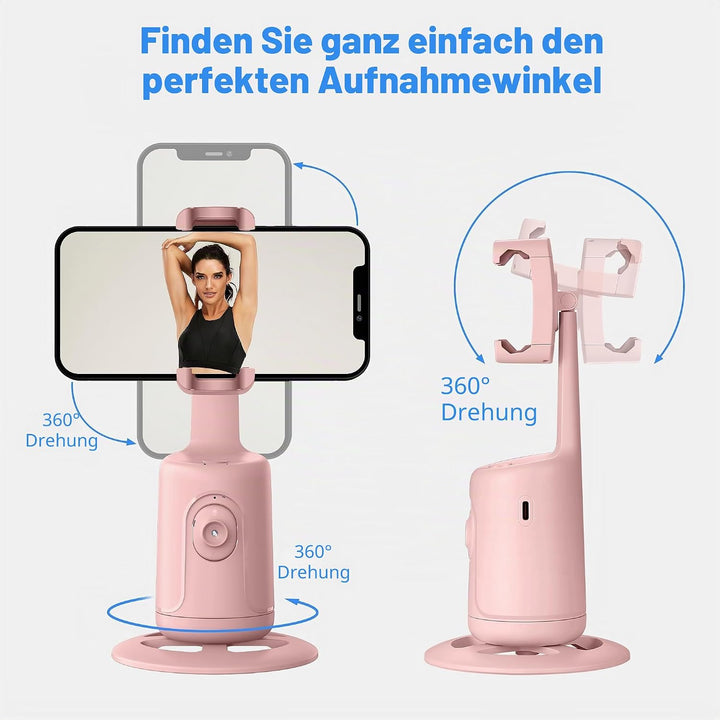 Auto Face Tracking Tripod - Empfindliche bewegliche Halterung, 360°Verfolgung, KI-Chip, Keine App er