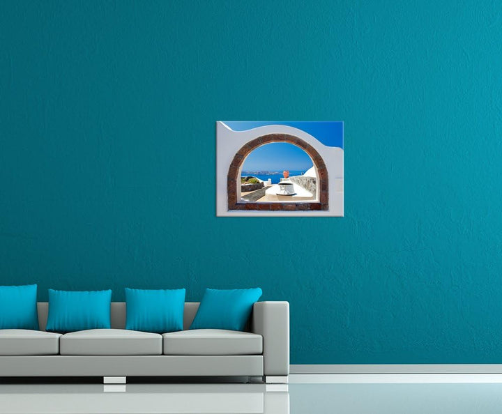 Bilderdepot24 Bild auf Leinwand | Window to paradise - Fenster zum Paradies in 80x60 cm als Wandbild