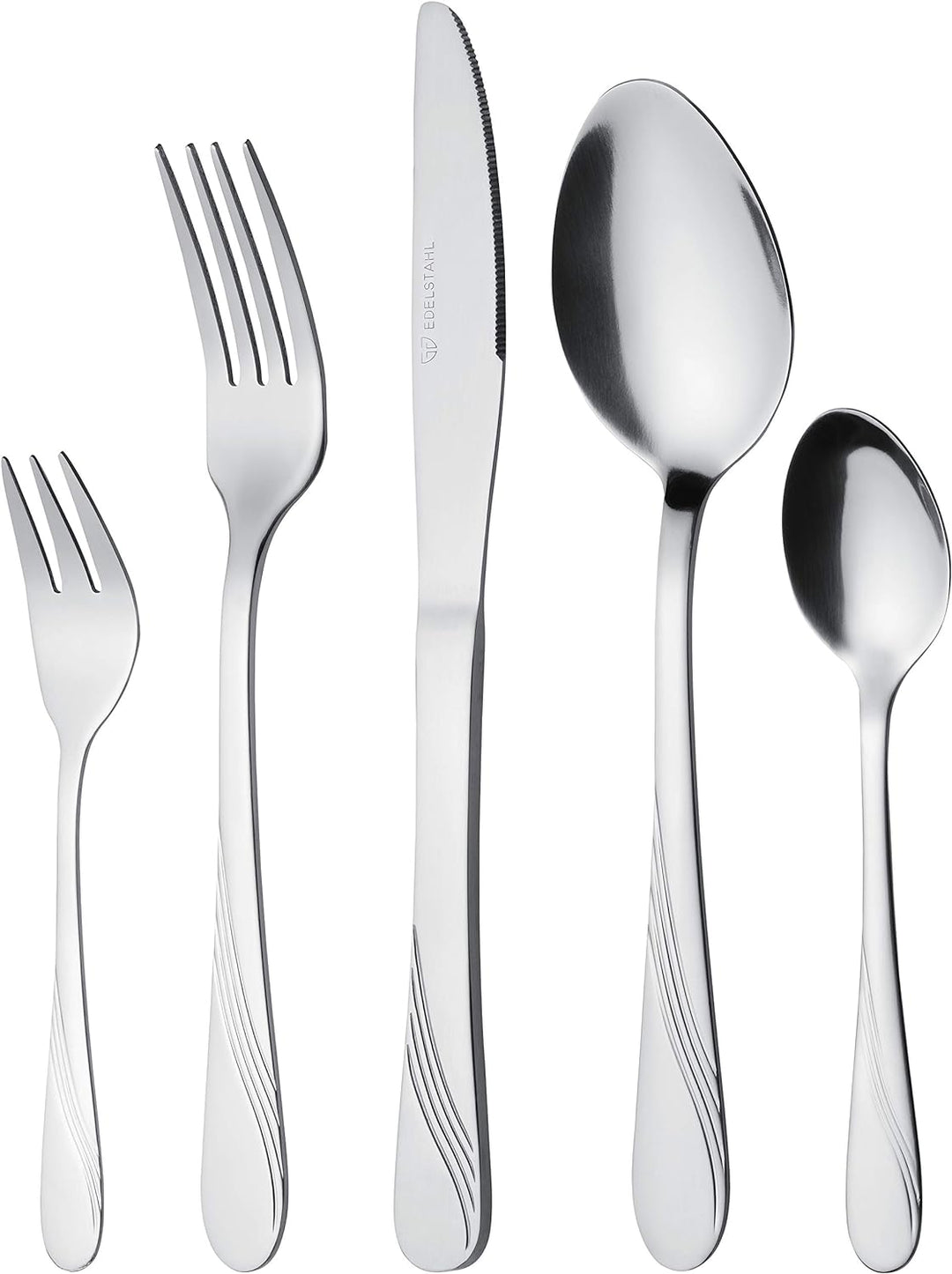 GRÄWE Besteckset für 6 Personen aus Edelstahl, Tafelbesteck Set 30-teilig, nickelfrei, rostfrei, han