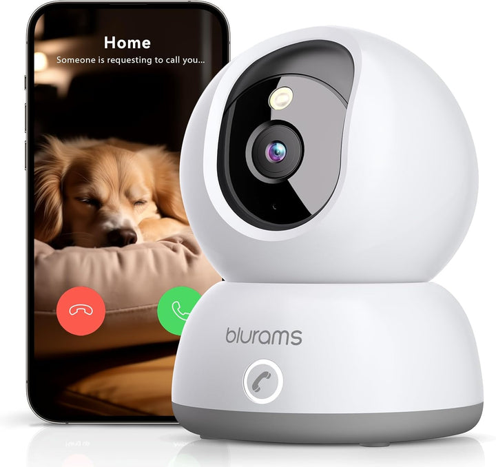 blurams Überwachungskamera Innen, 2K WLAN Kamera, PTZ Hundekamera, 360° IP Kamera für Heimsicherheit