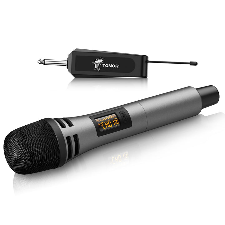 TONOR Mikrofon kabellos, drahtloses Funkmikrofon Wireless Microphone Handmikrofon dynamisch Microfon