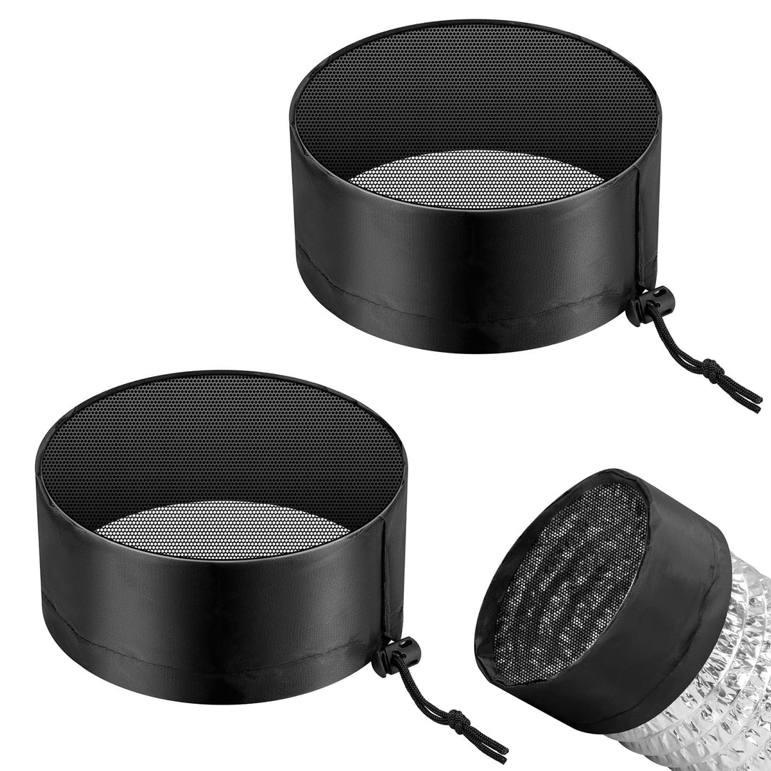 VIVOSUN 2 Stück Wachstumszelt-Entlüftungsabdeckung, 10,2 cm/15,2 cm/20,3 cm Kanalfilterabdeckung mit