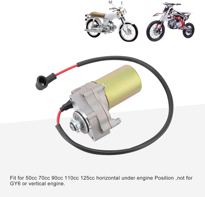 GOOFIT Elektrisch Starter Anlasser Motor(unterliegend) Ersatz für 50cc 70cc 90cc 110cc 125cc Under H