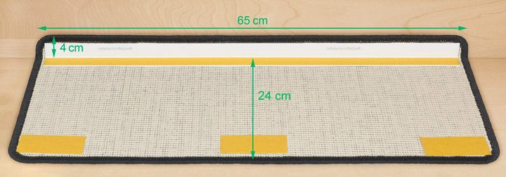Metzker Stufenmatten Ariston kombinierbar mit Teppich Läufer Dunkelgrau Rechteckig 15er Set Treppens