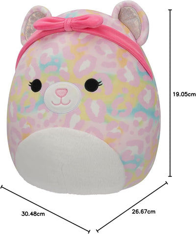 Squishmallows SQCR05426 - Michaela der Regenbogen Leopard 30 cm, offizielles Jazwares Plüsch, superw