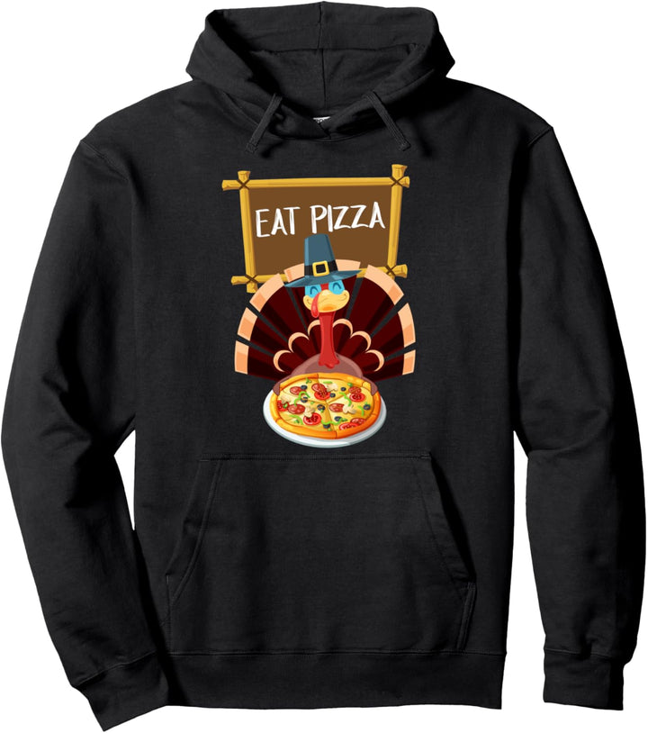 Speichern Sie eine Türkei Essen Sie mehr Pizza Lustige Vegan Pullover Hoodie