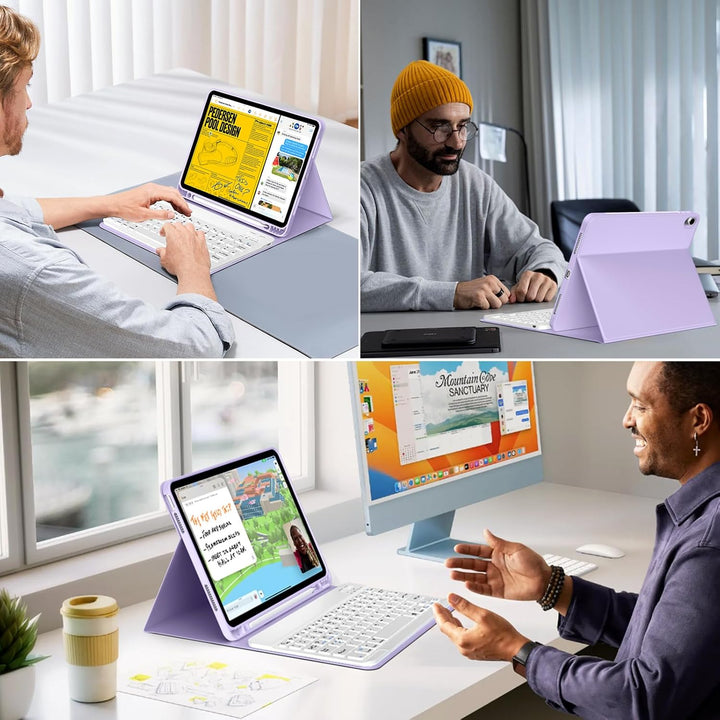 Hülle mit Tastatur für iPad A16 11.Generation 11 Zoll 2025, iPad 10. Generation 2022 10,9 Zoll, Blue