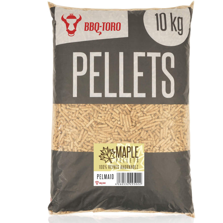 BBQ-Toro Grillpellets Ahorn aus 100% Ahornholz | 10 kg | Ahornpellets für Grill, Smoker, Pellet-Pizz