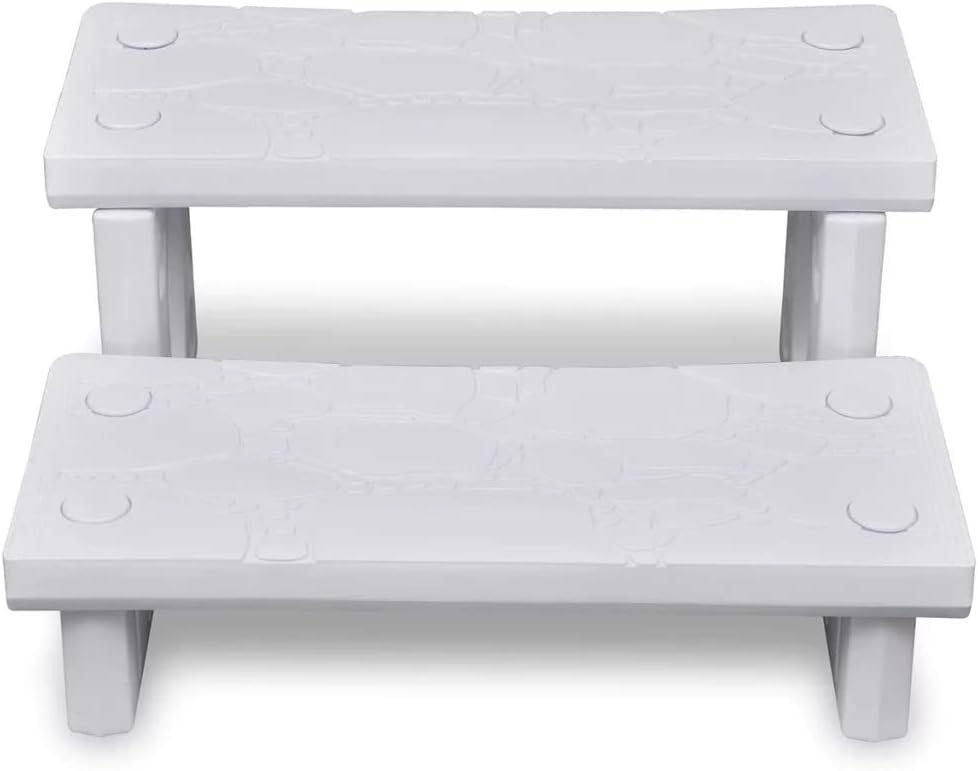 vidaXL Whirlpooltreppe Weiss Whirlpool Einstiegstreppe Einstiegshilfe Treppe, Weiss