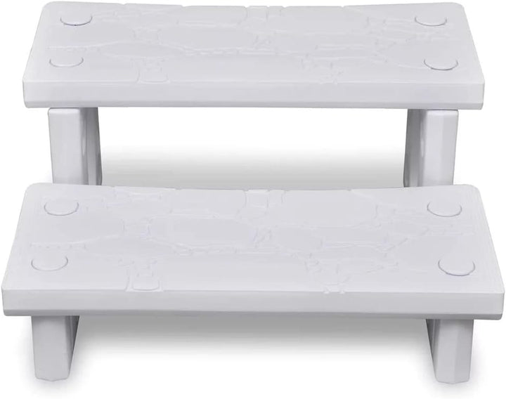 vidaXL Whirlpooltreppe Weiss Whirlpool Einstiegstreppe Einstiegshilfe Treppe, Weiss