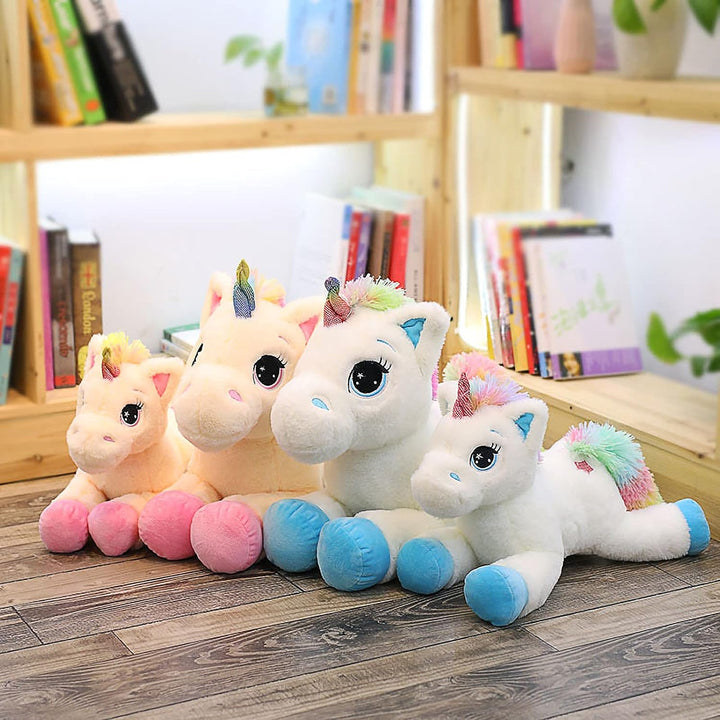Trayosin Plüsch Einhorn Kuscheltier 40/60cm hoch Super Weiches Einhorn Kissen-Stofftier Süsse Plüsch