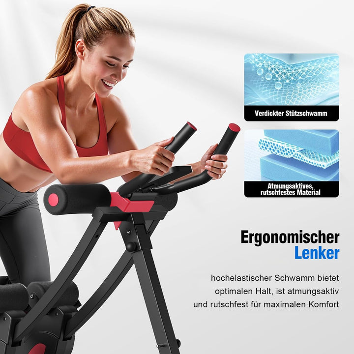 Bauchtrainer für Zuhause, Multifunktionale Trainingsgerät Klappbar für Ganzkörpertraining, Bauchmusk