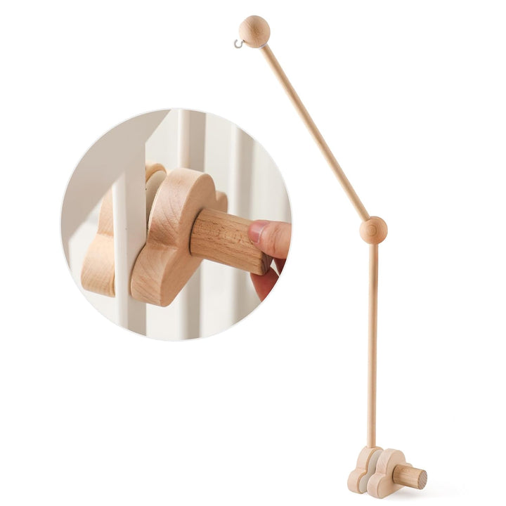 Baby Mobile Halterung Holz Wolken Design für Babybett,Kinderzimmer Wickeltisch Laufstall DIY Baby Mo