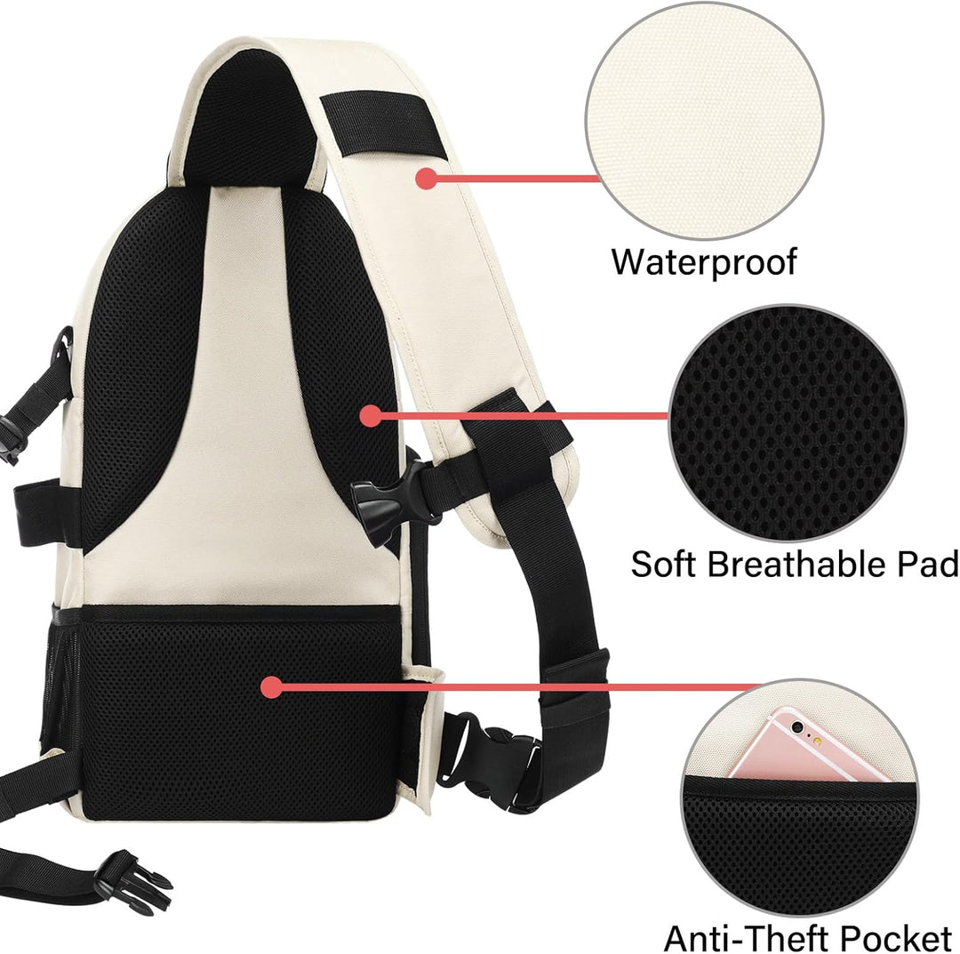 MOSISO Kamera Umhängetasche,DSLR/SLR/Spiegellos Kameratasche Stossfeste Fotografie Kamerarucksack mi