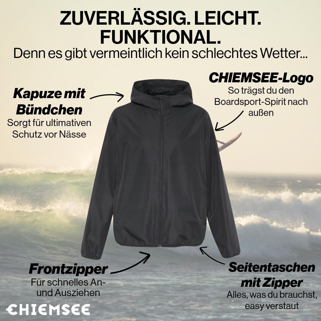 CHIEMSEE Regenjacke Herren wasserdicht und atmungsaktiv I Leichte Regenjacke faltbar I Funktionsjack