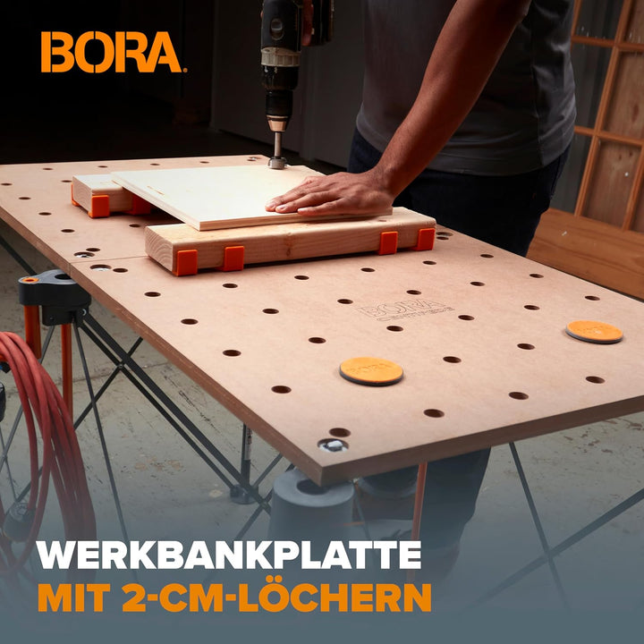 BORA Centipede CK22TM Werkbank für Bora Tausendfüssler Arbeitspferde – 61 x 121,9 cm – inklusive Hol