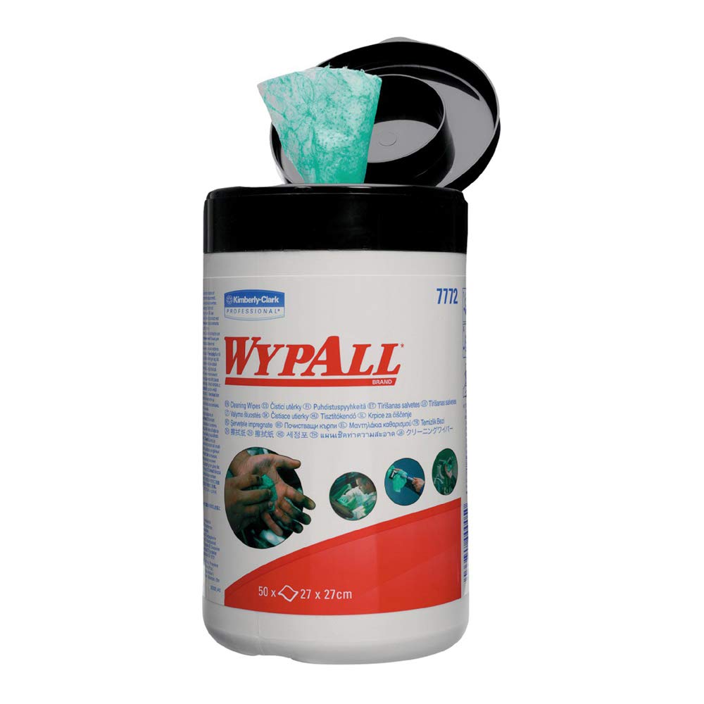 Wypall 7772 Wypall Reinigungstücher feuchte Wischtücher 27x27 cm, Inh.50 Tücher, grün