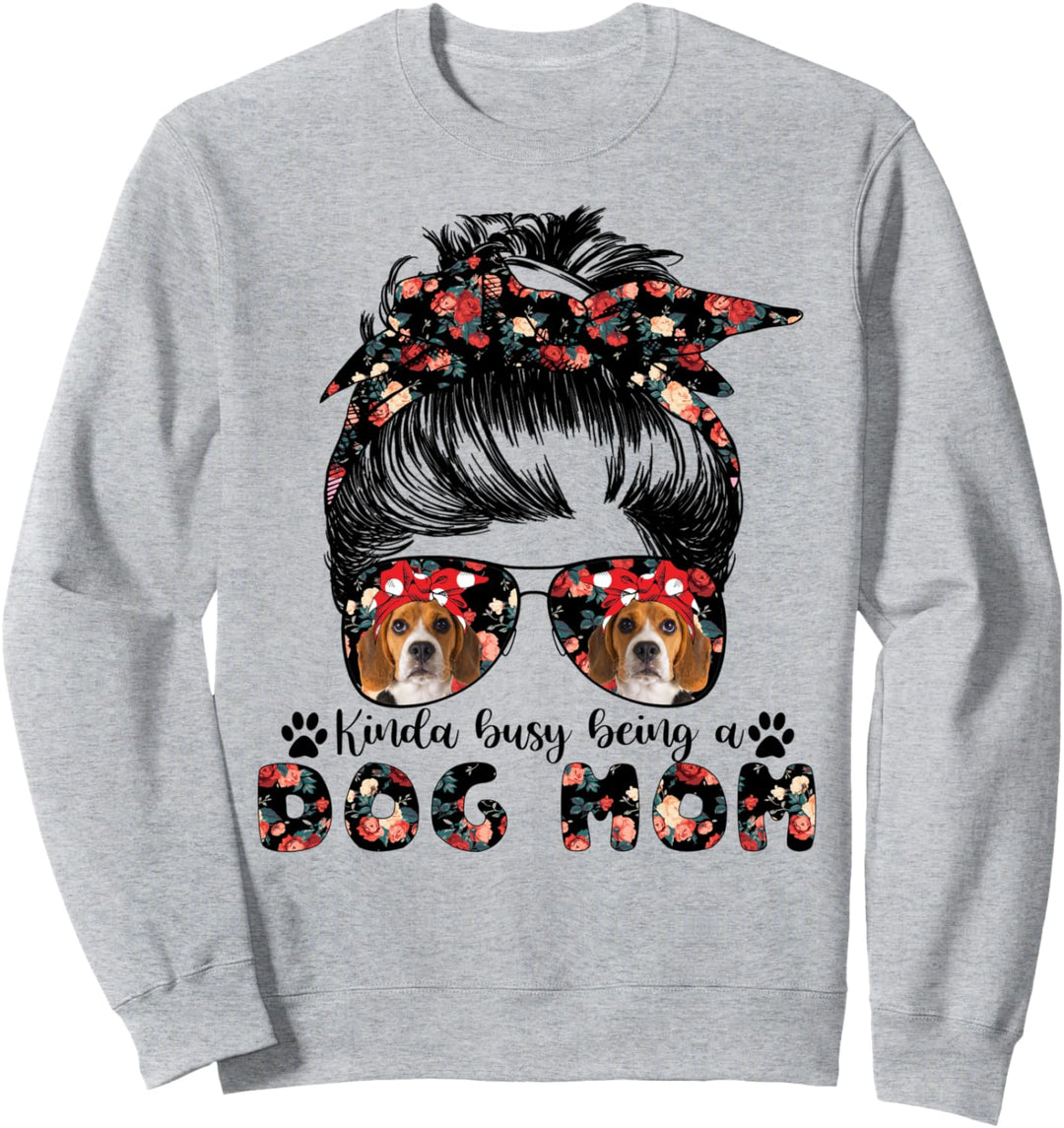 Damen-Brille mit Beagle-Hundemotiv Sweatshirt