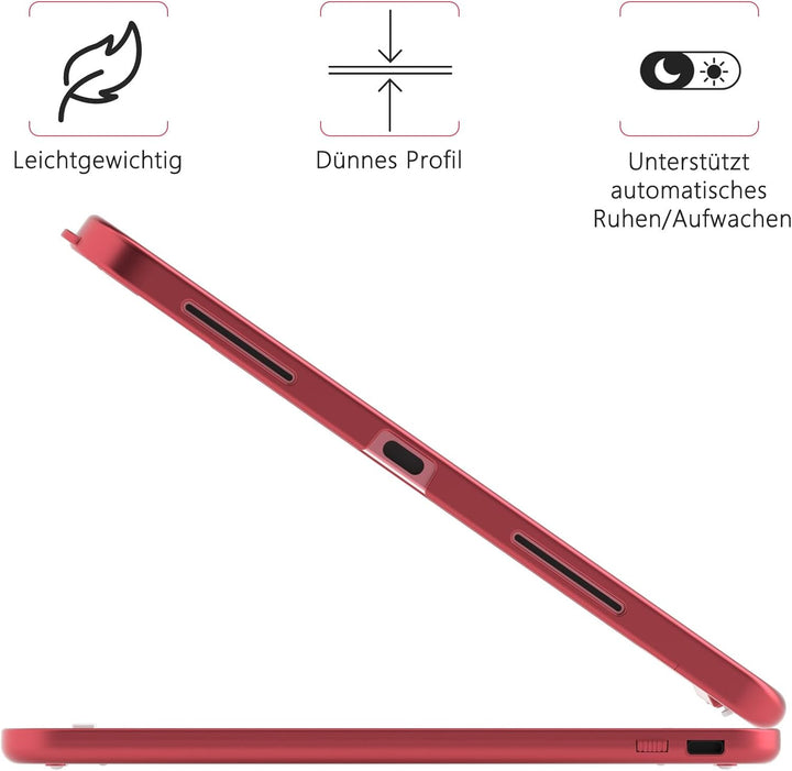 TQQ Hülle mit Tastatur für iPad A16 11 Generation 2025/10 Generation 2022(11/10.9 Zoll), mit Präzisi